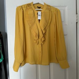 NWT ⭐️ Ann Taylor Ruffle Neck Blouse ⭐️ size small